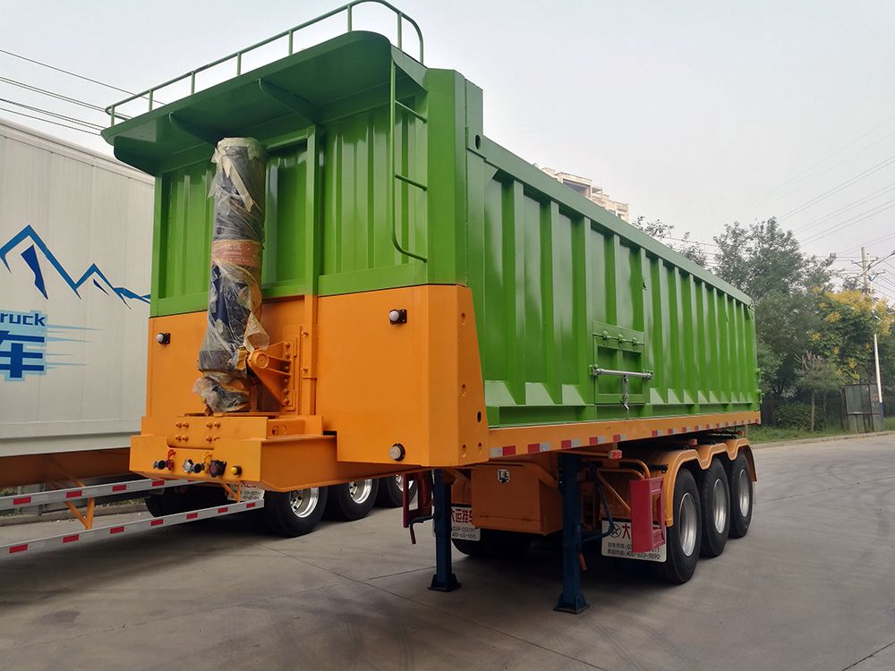大运平板后翻自卸半挂车产品介绍